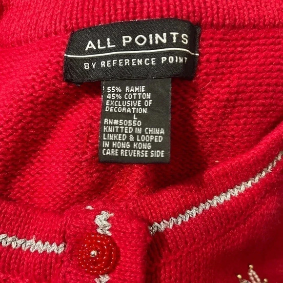 All Points Christmas Sweater Vest SnowGlobes Size Large - Picture 10 of 10